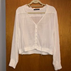 Abercrombie & Fitch White Peasant Top